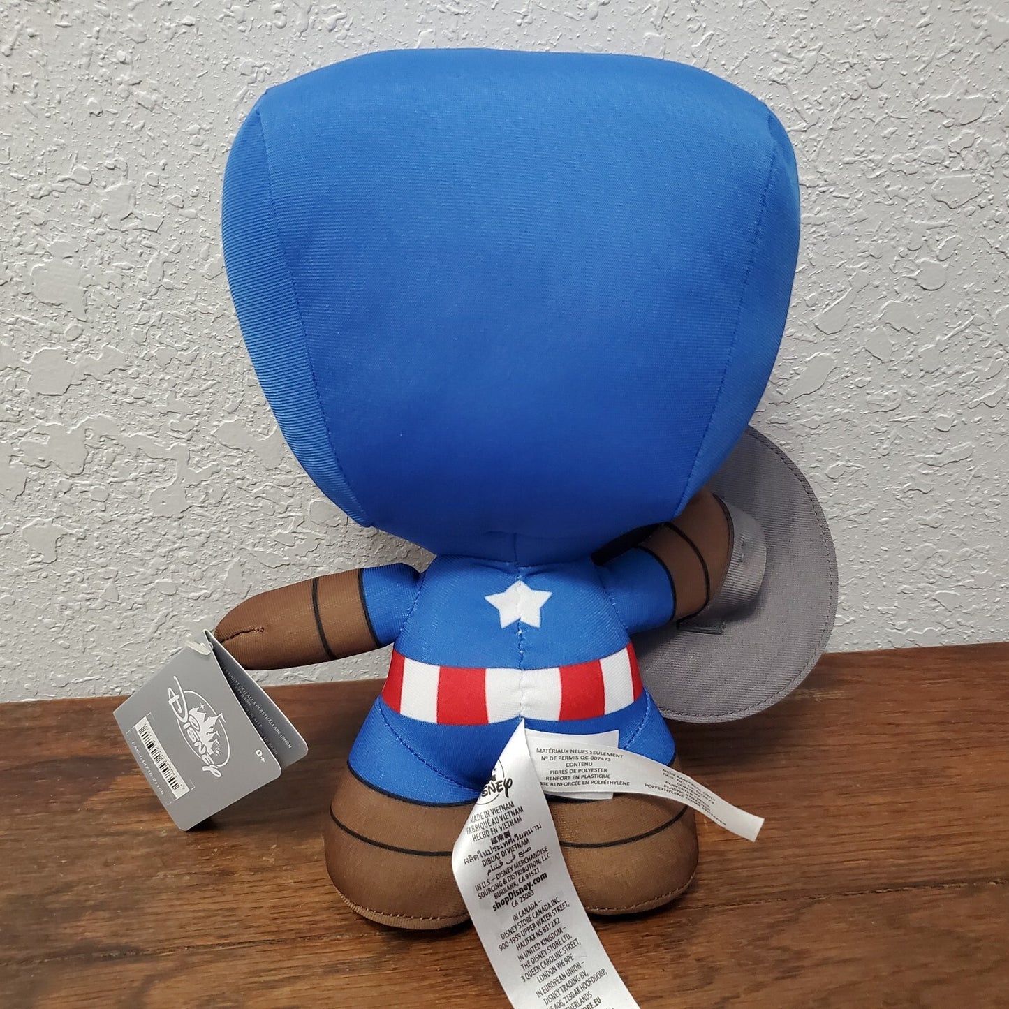 Disney Parks Captain America Marvel Avenger Plush Standing Cute Big Head NEW