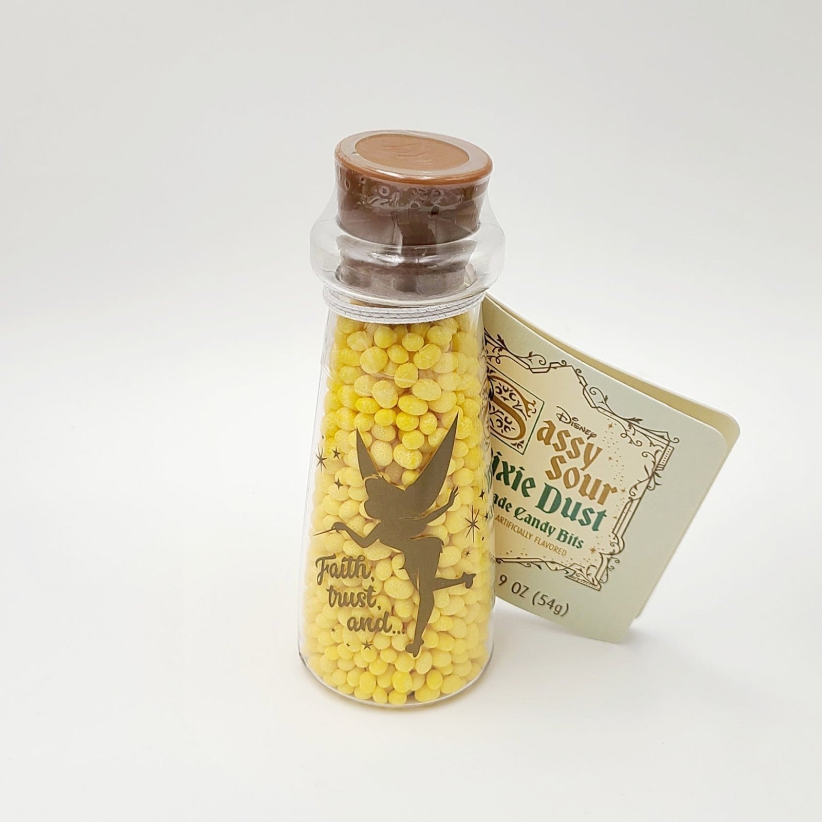Disney Park Tinker Bell Lemonade Yellow Sour Pixie Dust Candy Bits Potion Bottle