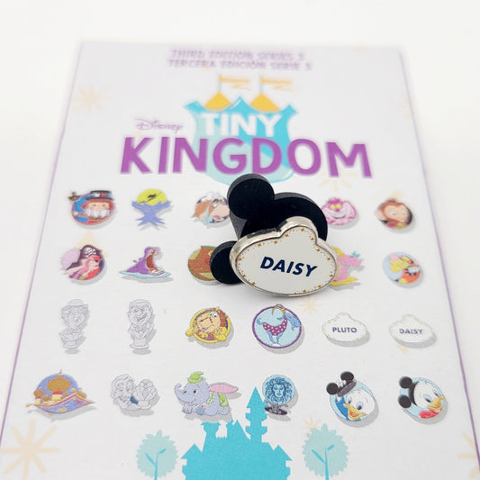 Disney Parks Tiny Kingdom 3rd Edition Series 3 DAISY Name Tag Badge Mystery Pin