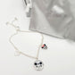 HTF Disney Mickey Minnie Mouse Charm Adjustable Bolo Bracelet Emoji-Style Heart