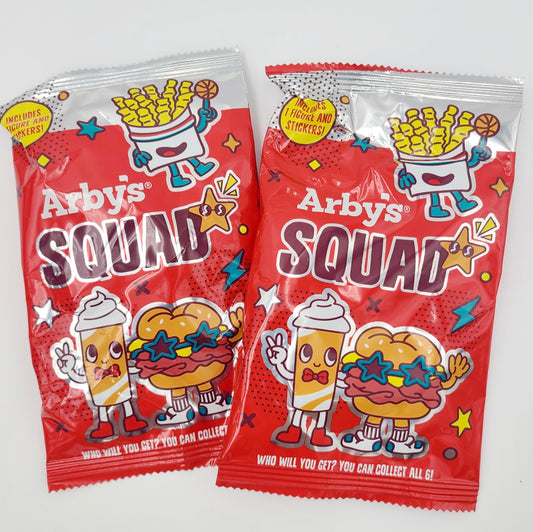 *2x* Arby's 2025 Squad Kids Meal Toy, New In Bag. Includes 1 Figure & Stickers