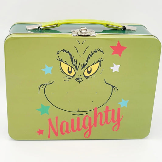 Universal Studios The Grinch Naughty Nice Large Tin Lunch Box Christmas Lunchbox