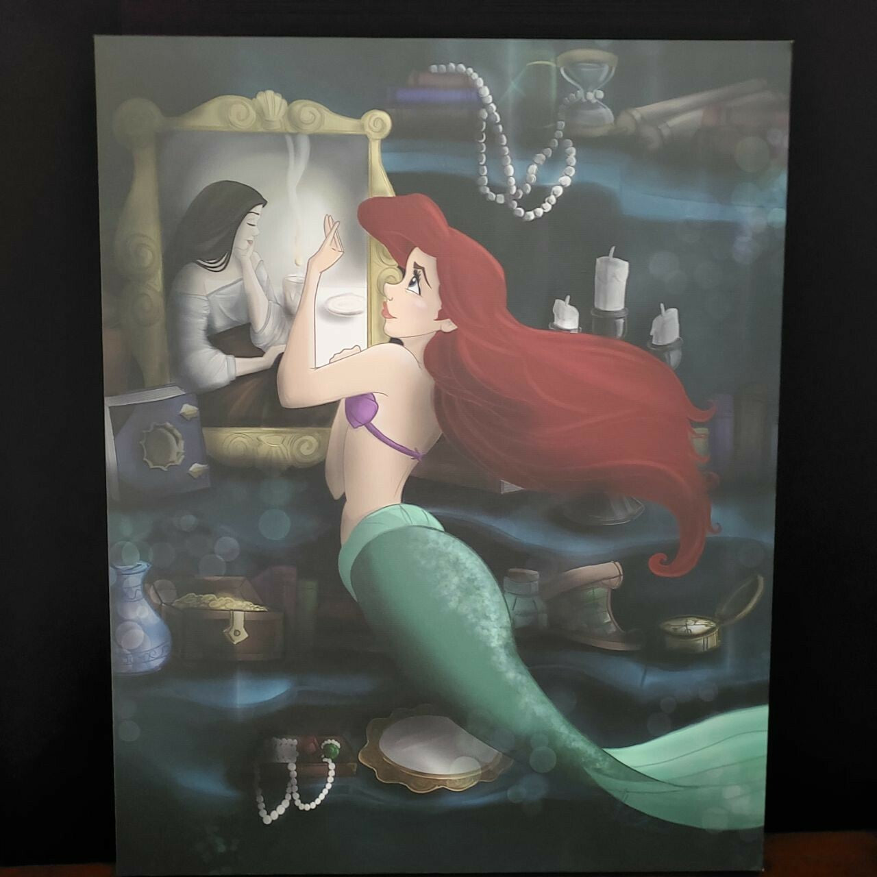 Disney Fan Art of Heather L. Bean 16"x20" Canvas The Flame Mermaid Ariel Digital