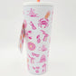 RARE Dunkin’ Donuts Coffee Summer 2026 TUMBLER White w/Straw Pink Crab Shark NWT