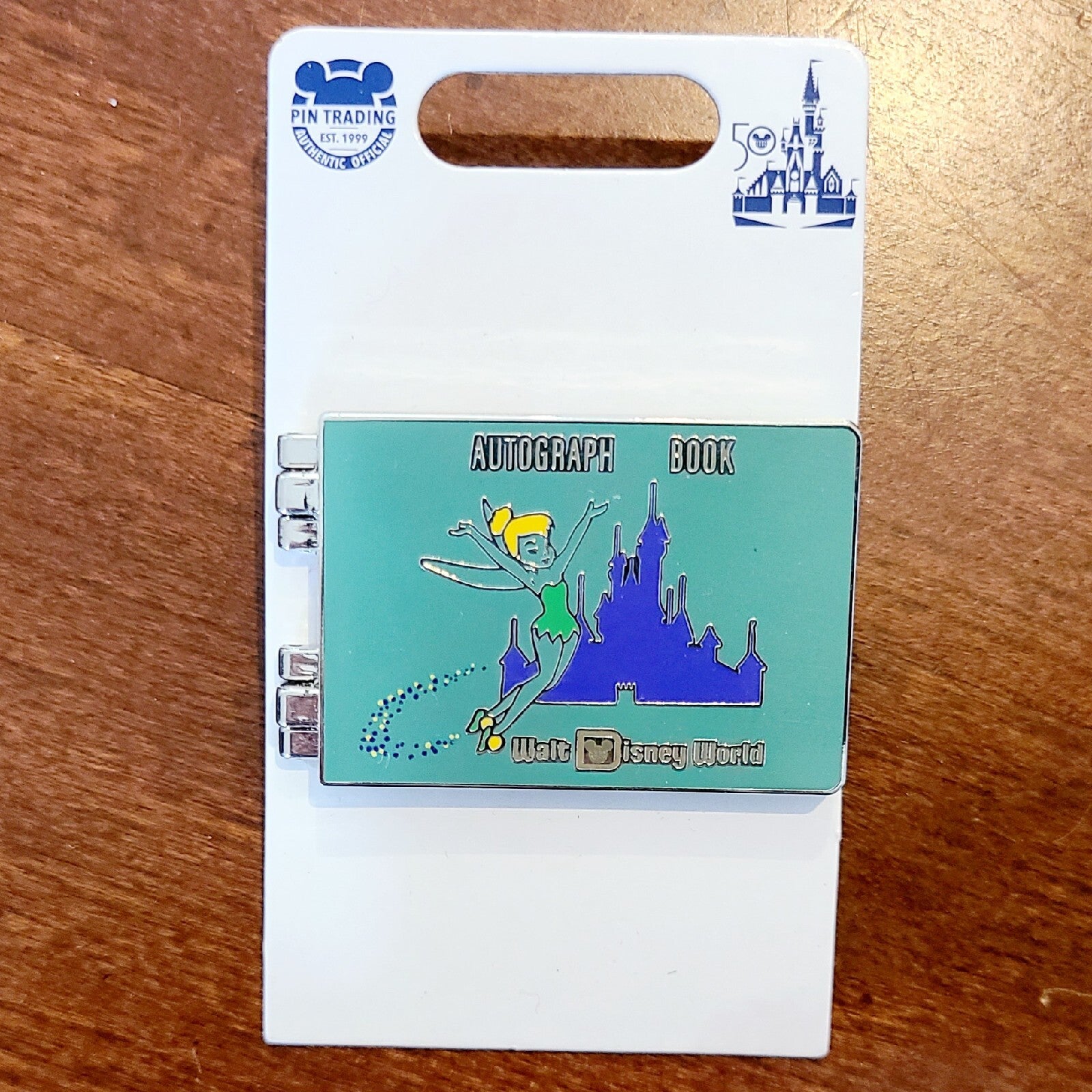 2021 Disney World Parks 50th Vault Series Vintage Tinker Bell Autograph Book Pin