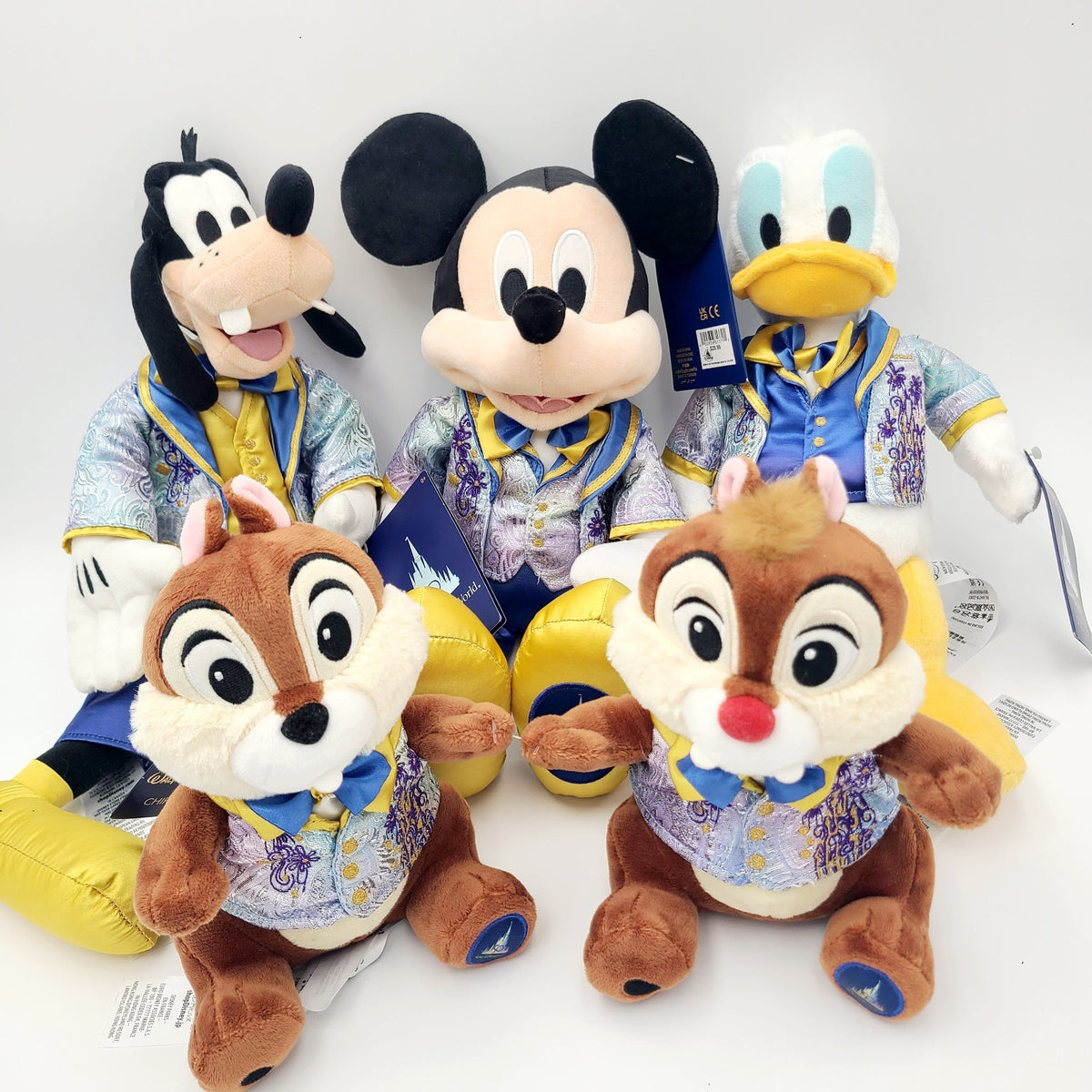 *5 Plush Set* Walt Disney World 50th Anniversary Toy Mickey Goofy Chip Dale 50