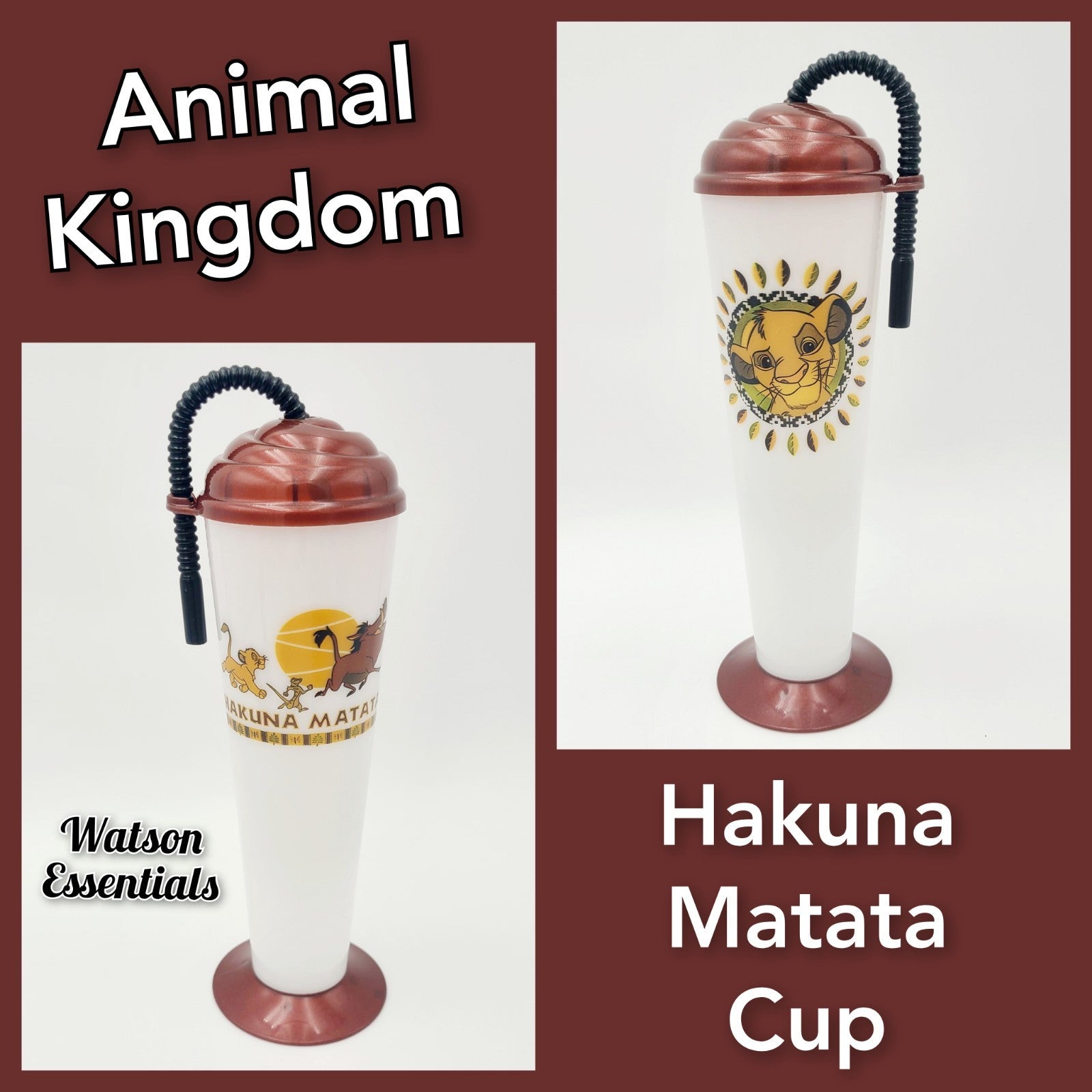 Walt Disney World Animal Kingdom The Lion King Simba Hakuna Matata Sipper Cup