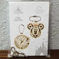 Disney Parks UGears Keychain Set Mickey & Minnie Mouse Set 4 Wooden Puzzles