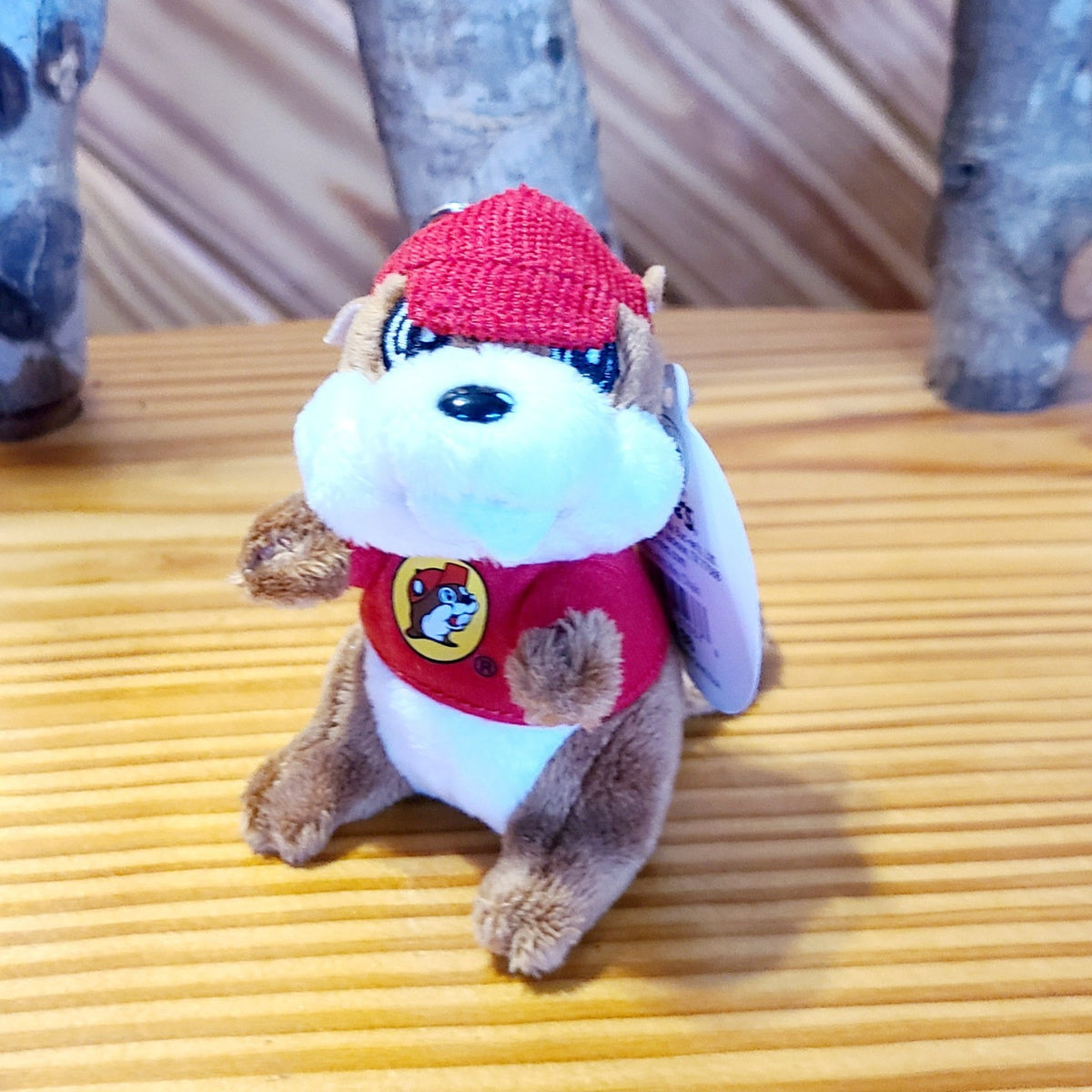 BUC-EE'S Beaver Plush Keychain Gas Station Mini Zipper Pull 3.5" Backpack Clip
