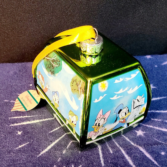 Disney Parks 2023 Skyliner Donald Duck Daisy Scrooge Glass Christmas Ornament
