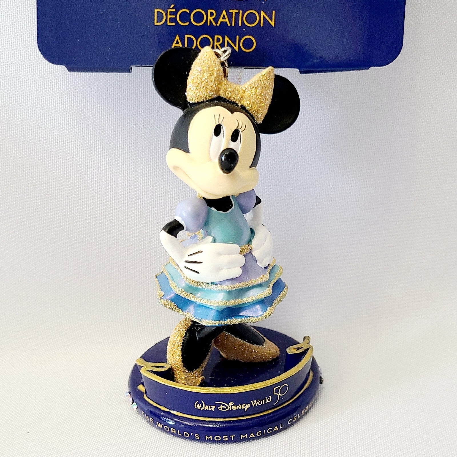*2 Ornament Set* Walt Disney World Park 50th Anniversary Mickey Minnie Christmas