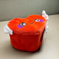 Squeezamals SET Heart Series Pink Furry Plush Unicorn Horn Red With Wings Stress