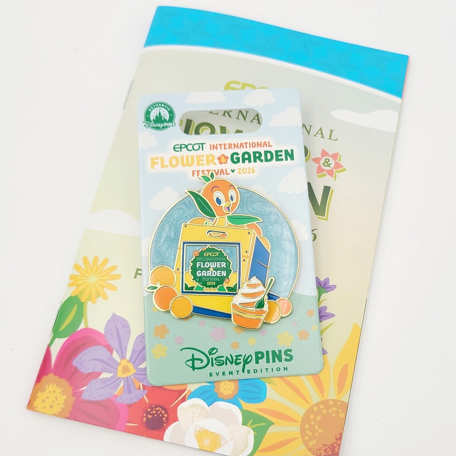 *10 Pin Set* Disney Parks Epcot Flower Garden 2026 Orange Figment Mickey Topiary