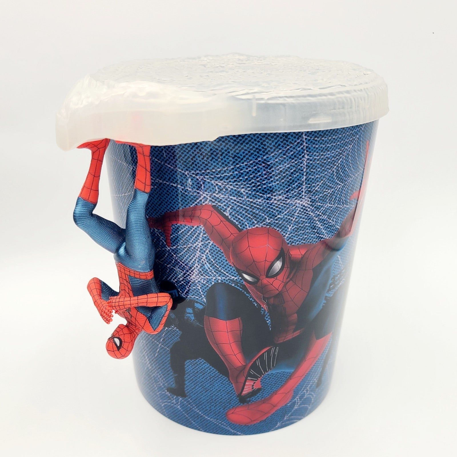 NEW Spider-Man Brand New Day Web Popcorn Bucket w/ Lid Hanging Figure Cinemark