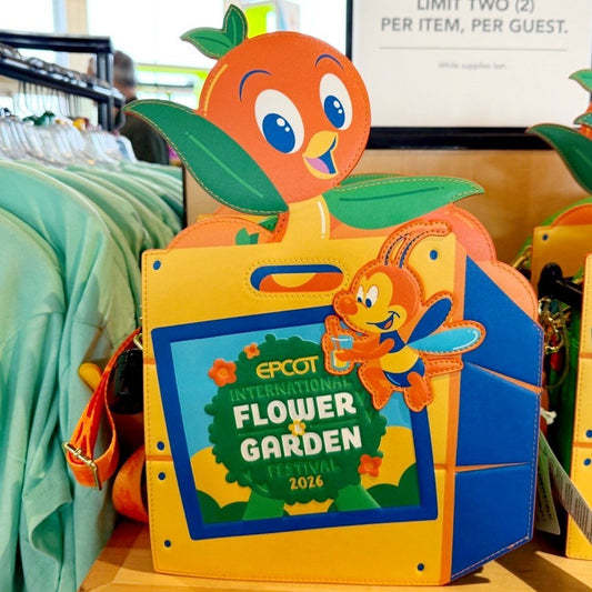 Disney Parks 2026 EPCOT Flower Garden Loungefly Spike Orange Bird Dole Backpack
