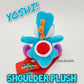 Epic Universal Studios Super Nintendo World BLUE Yoshi 5" Shoulder Magnet Plush