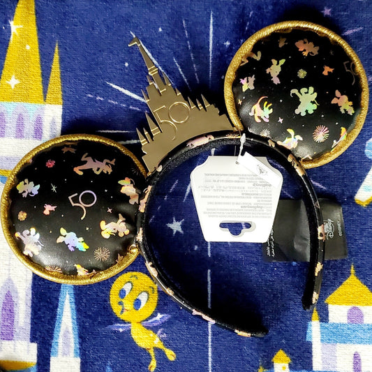 NEW Walt Disney World Park 50th Anniversary GRAND FINALE Ear Headband Adults NWT