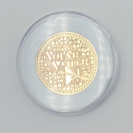 Tron Solar Sailer Coin Disney Park Flynns Arcade Golden Color Metal Medallion
