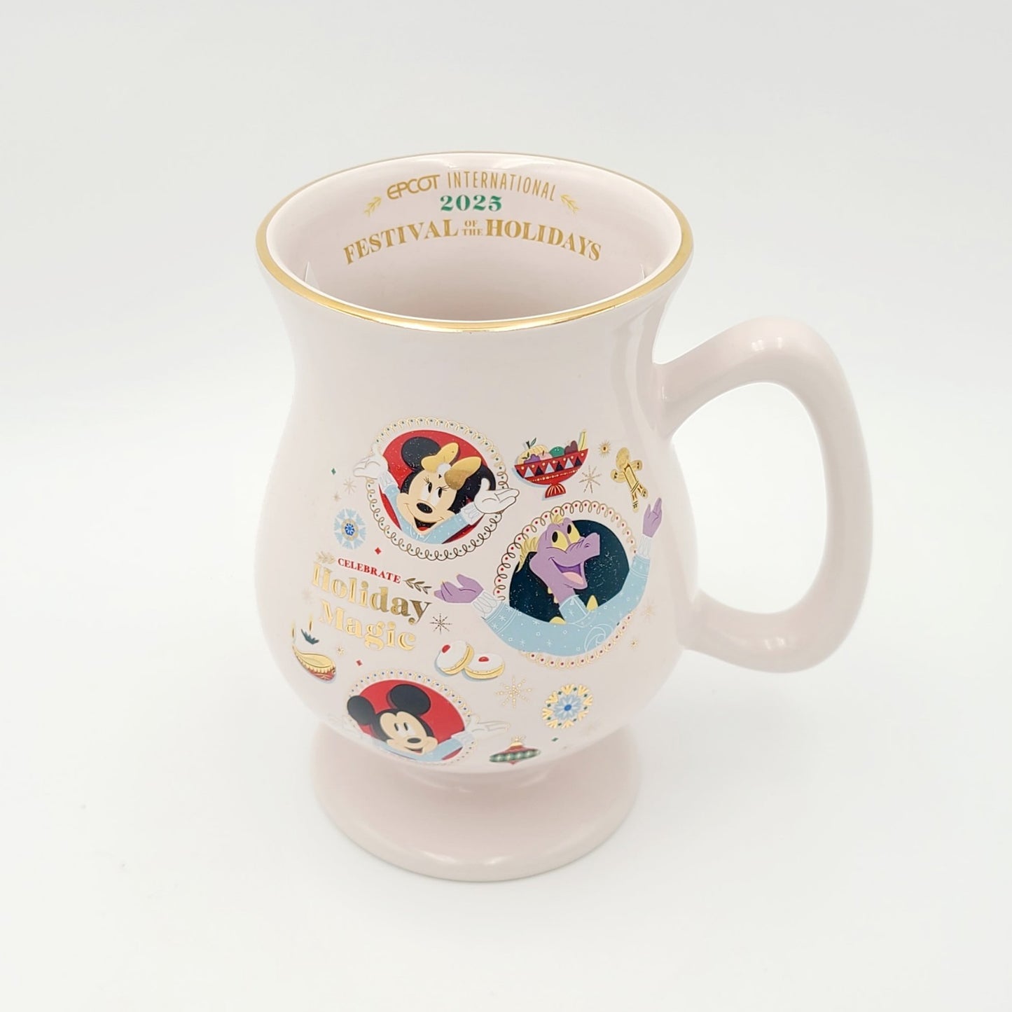 Disney Parks 2025 EPCOT Festival Of The Holidays Ceramic Coffee Mug Figment NEW