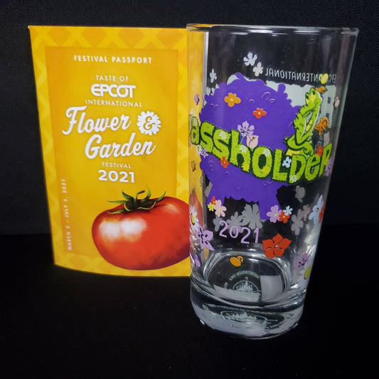 2021 Disney Parks EPCOT Flower And Garden Festival Passholder Glass Figment