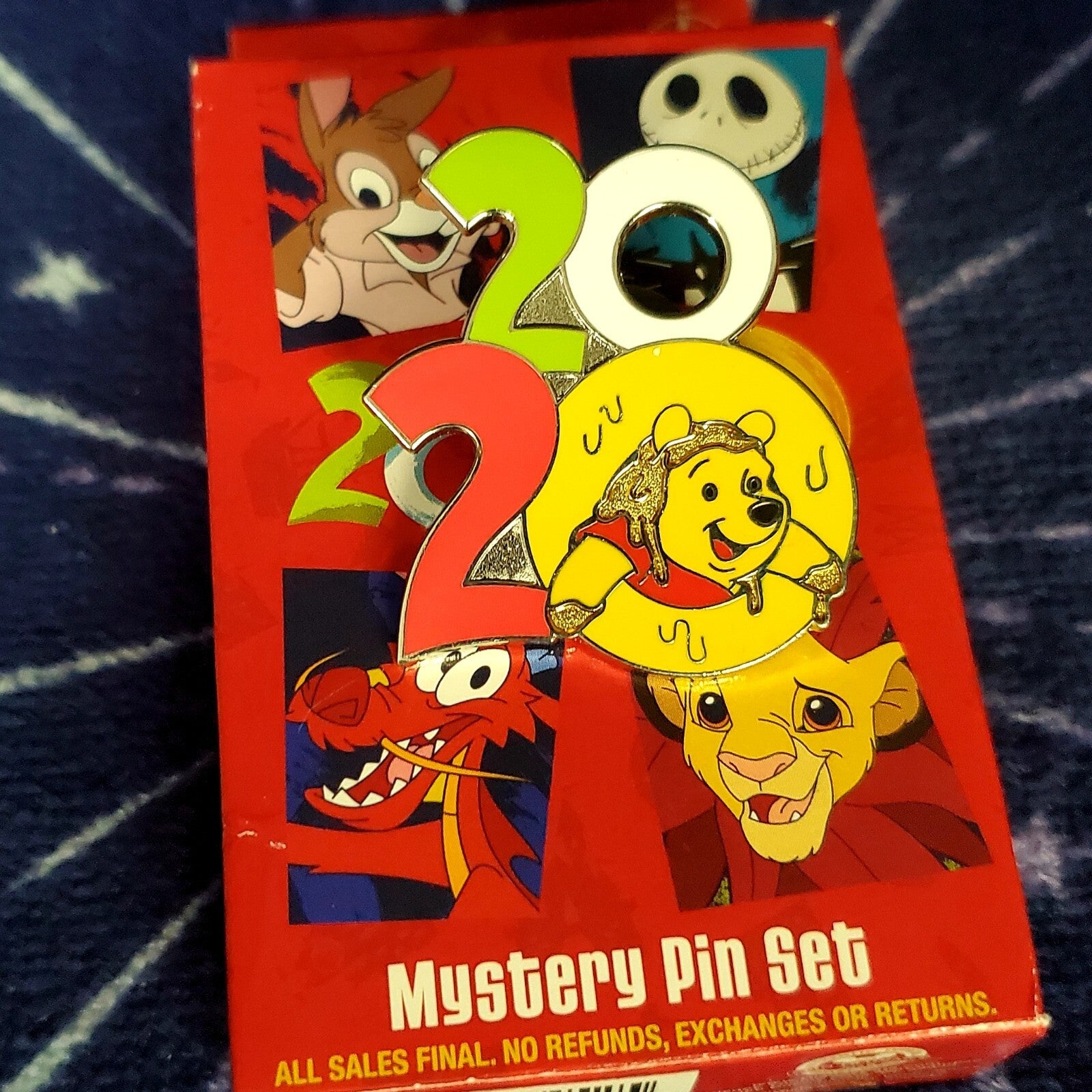*5 Pin Set* Disney Parks 2020 Mystery Box Pooh, Mushu, Sebastian, Simba, & Chip