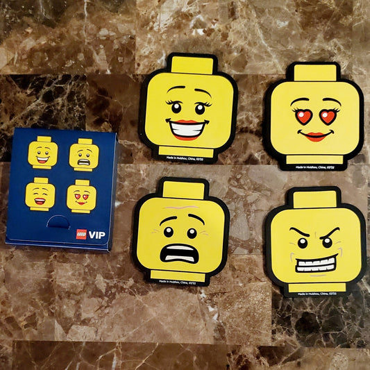 *LEGO, Rubber Coasters* VIP Exclusive Limited Edition Festive Drink Four (4) NEW