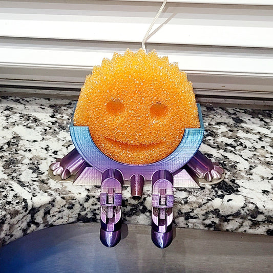 *Choose Color* 3D Printed Sponge Daddy Holder Kitchen Organization Smiley Face