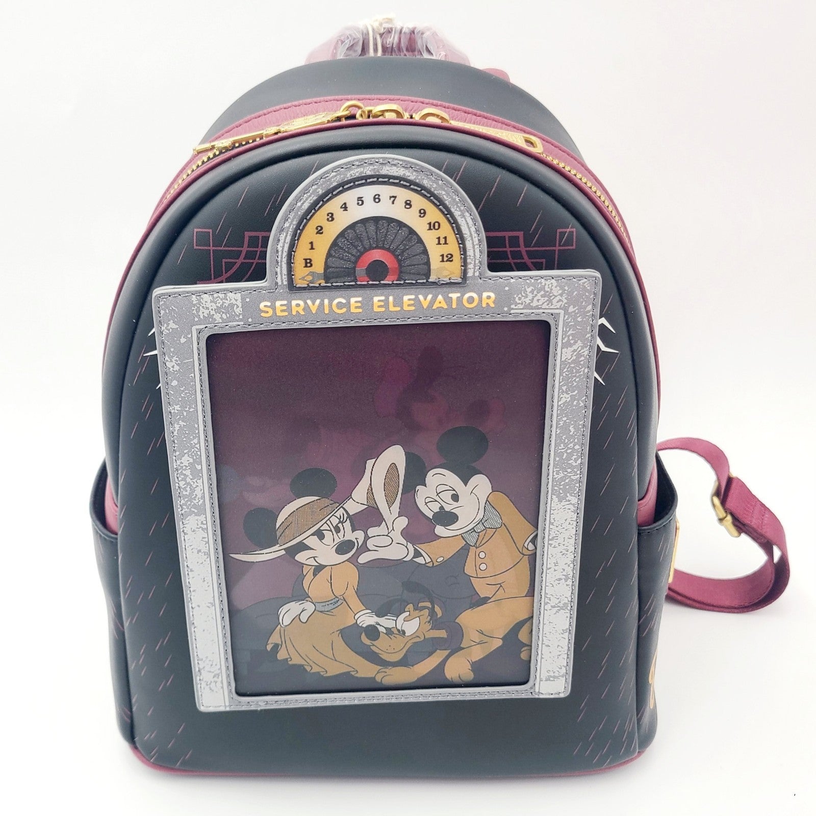 Disney Parks 2026 Loungefly Tower Of Terror Lenticular Backpack Bag Mickey Goofy