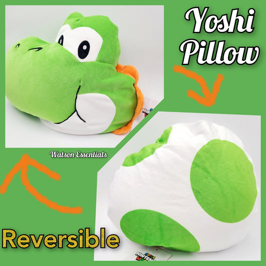 Universal Studios EPIC Super Nintendo World Yoshi / Egg Reversible Plush Pillow
