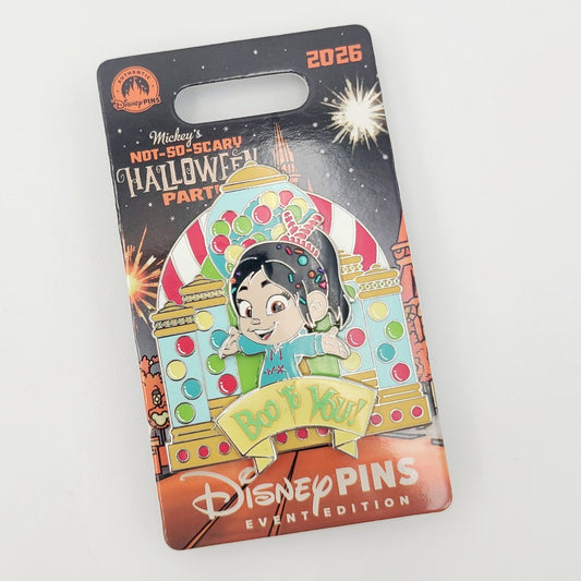 NEW 2026 Disney Parks Not So Scary Halloween Party Boo To You Vanellope GITD Pin