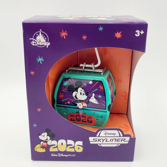 2026 Disney Parks Skyliner Gondola w/ Stand Dates Year Mickey Mouse Toy Display