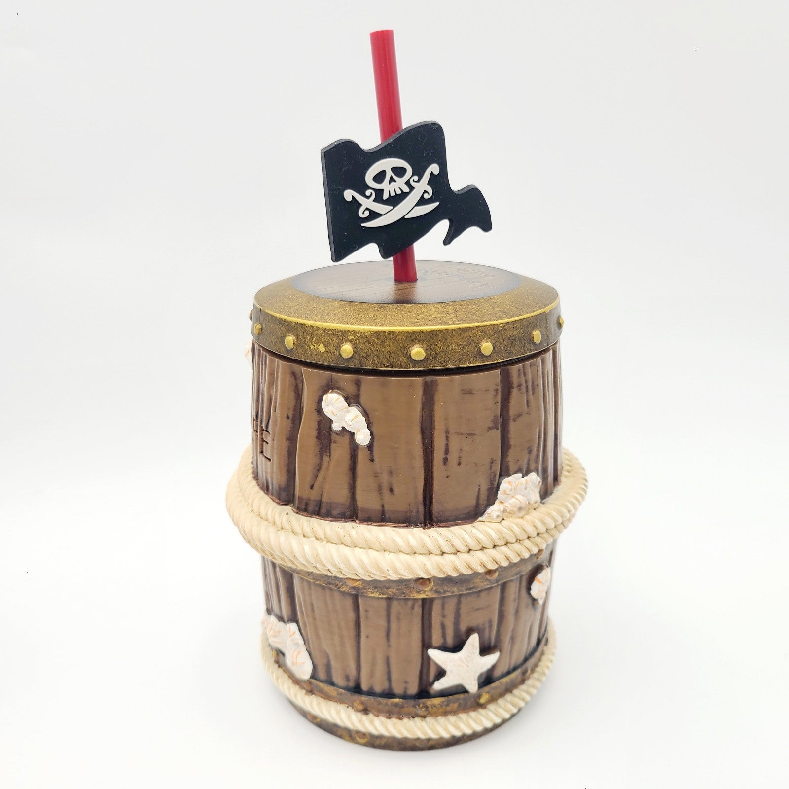 Walt Disney World Parks 2026 Pirates Of The Caribbean Brown Barrel Sipper Cup