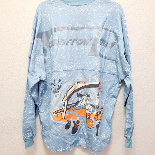 LARGE Walt Disney World Parks Magic Kingdom Tomorrowland Spirit Jersey TRON New