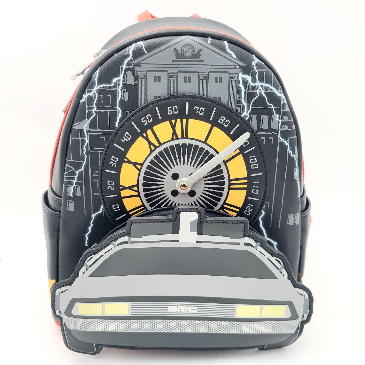 Back To The Future Delorean Speedometer Loungefly Mini Backpack Universal Glows