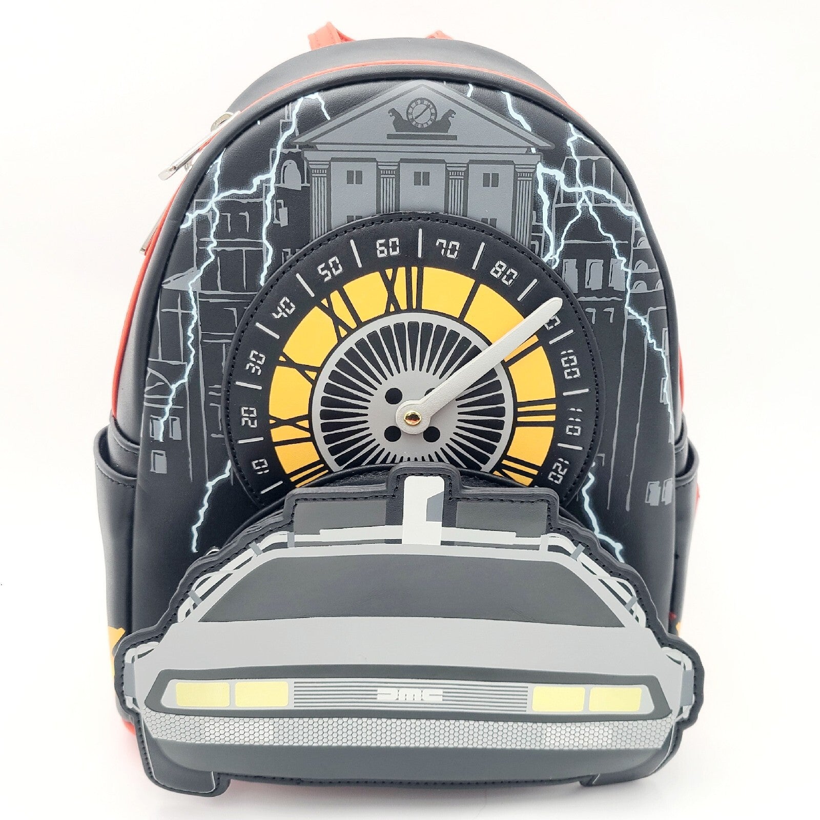 Back To The Future Delorean Speedometer Loungefly Mini Backpack Universal Glows