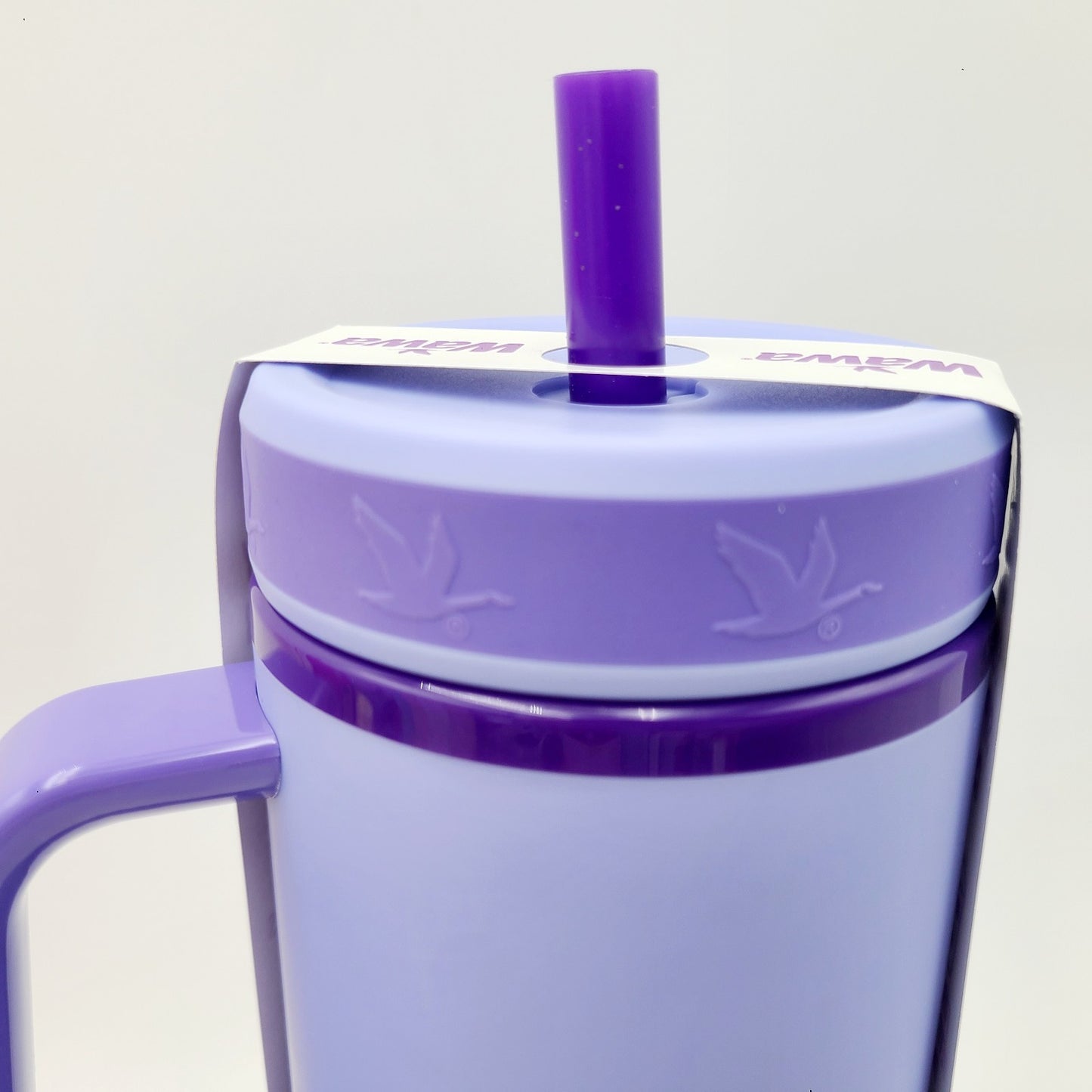 Wawa Tumbler Mug w/Handle & Straw 32 Oz ICED BEVERAGE Sunny Sipper Cup Purple