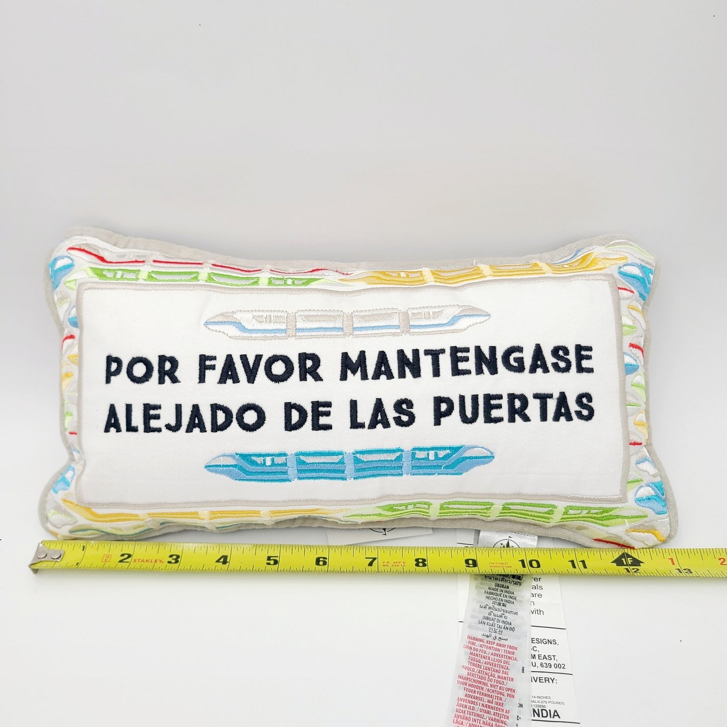 NEW Walt Disney World Parks 2026 Monorail Por Favor Mantengase Throw Pillow WDW