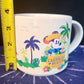 (1) Disney World Parks Caribbean Beach Resort Ceramic Coffee Mug Skyliner Map