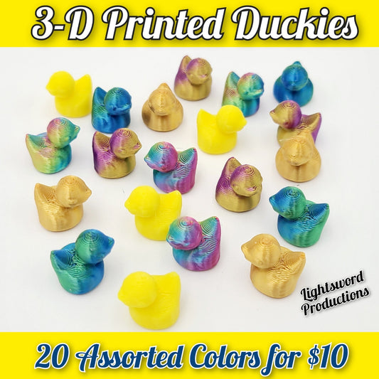 20pc 3D Printed Ducks Multicolored JEEP Duckies Toy Decor Gift Decoration Cruise