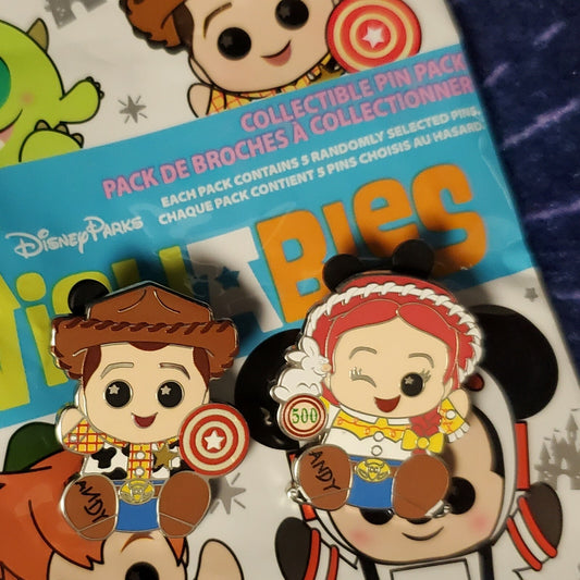 *Woody & Jessie Pins* Disney Parks Wishables Toy Story Series 2 Collectible NEW