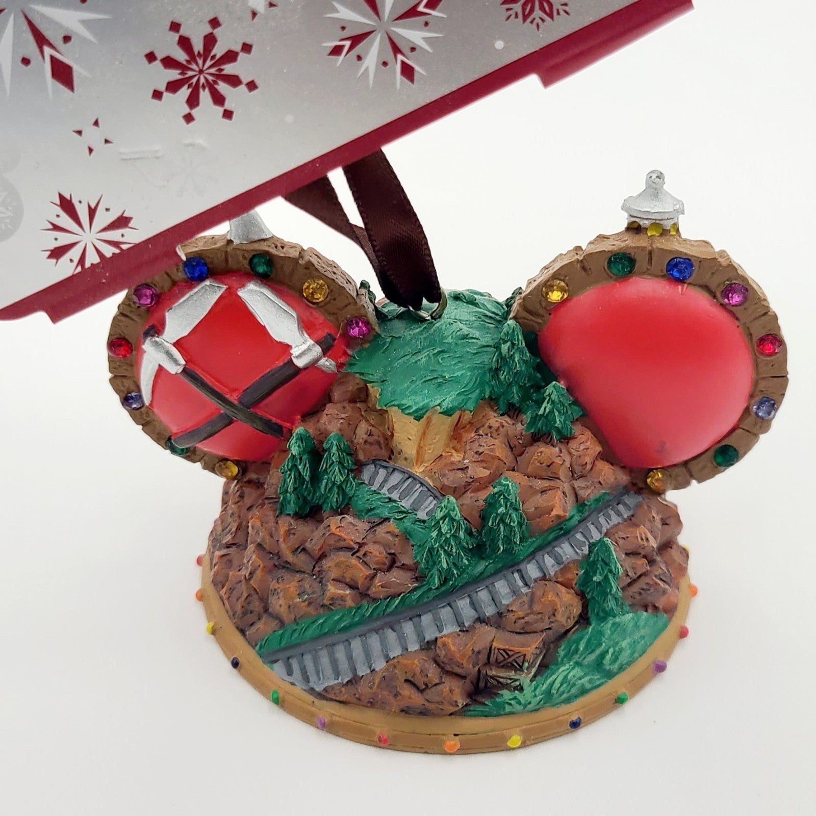 NEW Disney World Parks Seven Dwarfs Mine Train Mickey Ear Hat Christmas Ornament