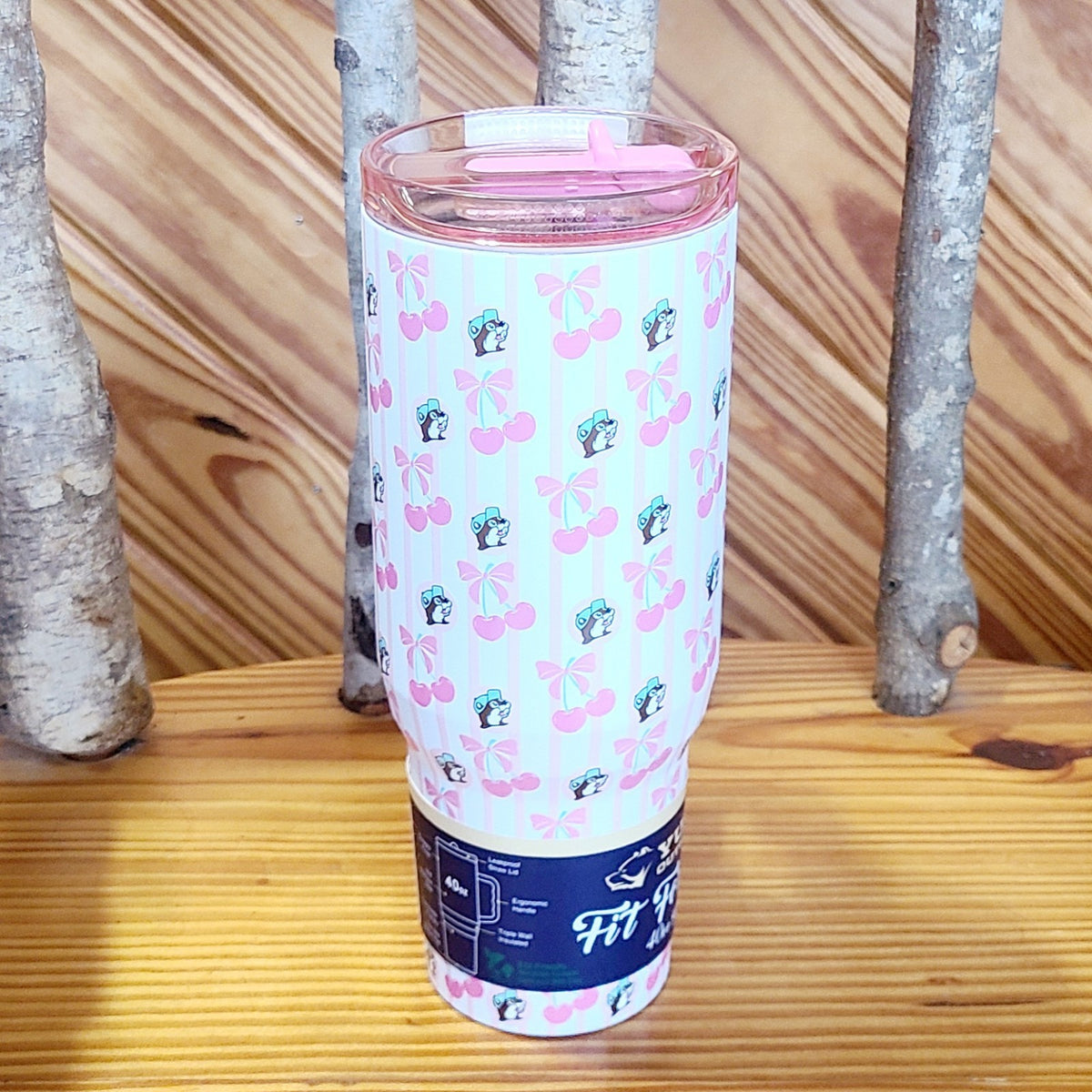 2026 Buc-ee’s Pink Bow & Cherry Backpack & Yukon Tumbler 40oz Bucees Cherries