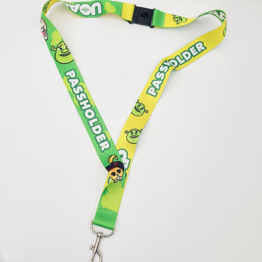 2026 UOAP Universal Studios Annual Passholder Lanyard Shrek Donkey Puss In Boots
