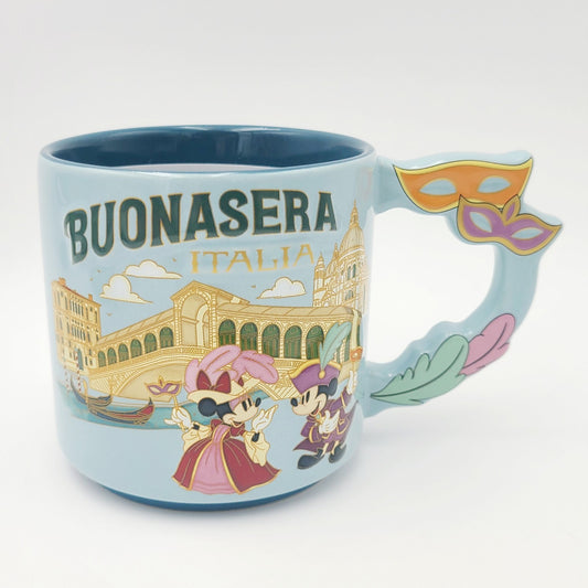 2025 Disney Parks EPCOT Italy Carnevale Mickey Minnie Mouse Coffee 16 Oz Mug New