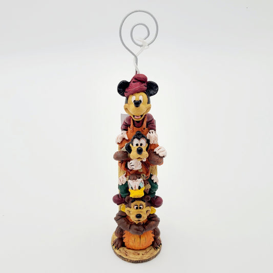 NEW Disney Parks Wilderness Lodge Resort Mickey Goofy Donald Totem Photo Holder