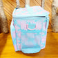 2026 Buc-ee's Pink Blue Palm Tree Thermal Lunchbox Tumbler 40oz W/ Handle Beaver