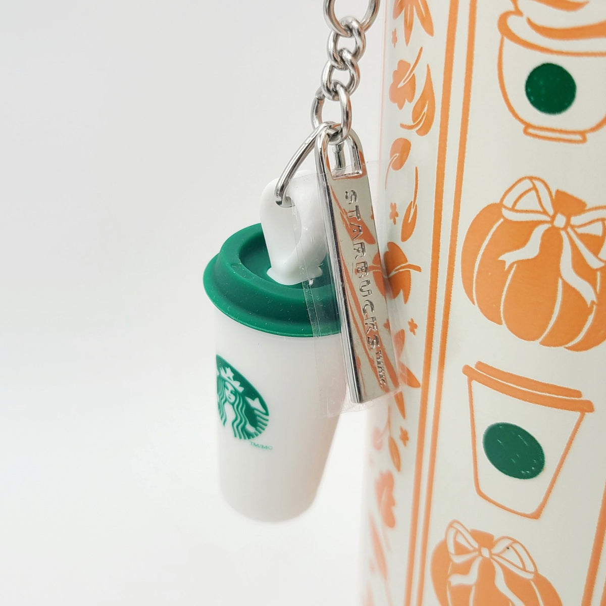 2026 Disney Parks Fall Starbucks Pumpkin Steel Tumbler Bottle Lid Spout Keychain