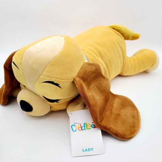 Disney Parks Lady & The Tramp Sleeping Plush Cuddleez Large 25" Pillow Stuffed