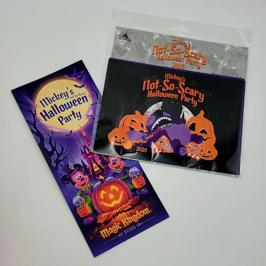 *4 Postcards* 2025 Disney Park Mickey’s Not So Scary Halloween Party Art Pumpkin