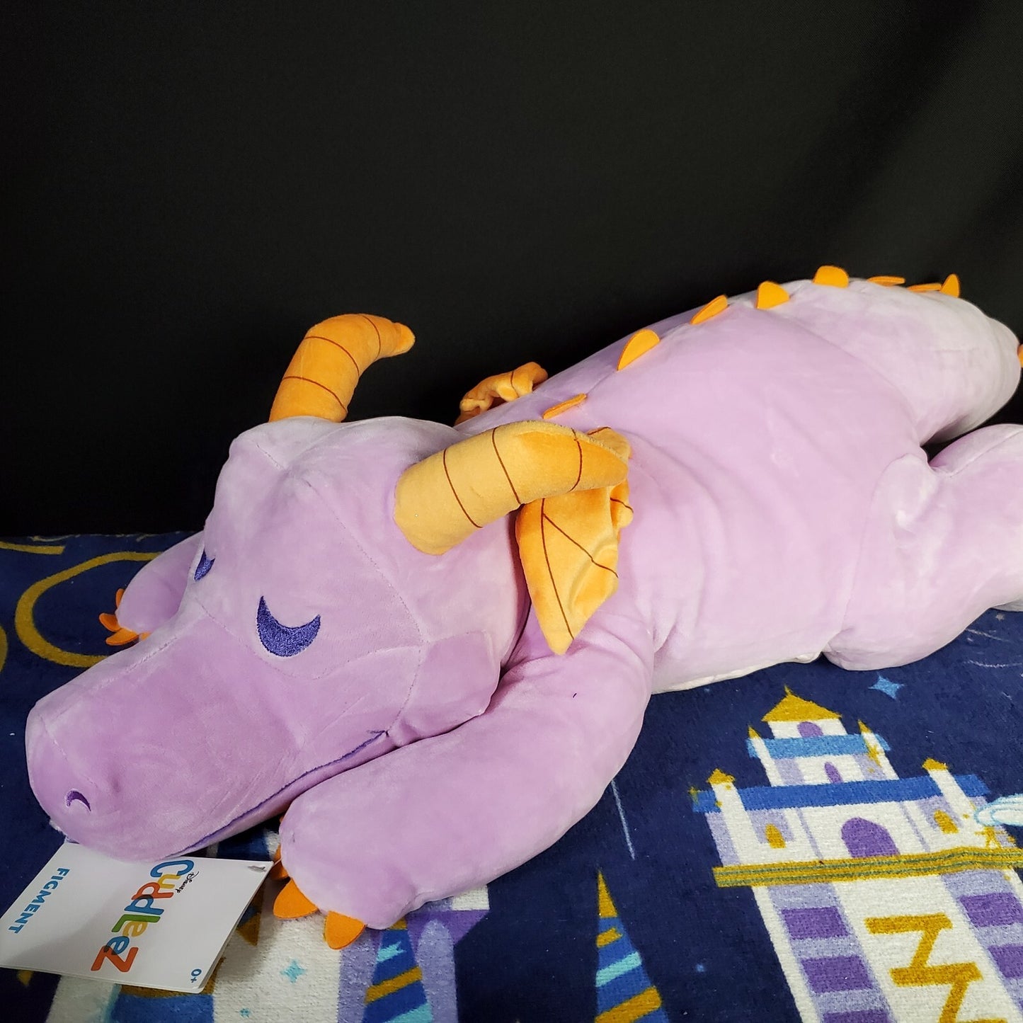 2022 Disney Parks EPCOT Sleeping Dream Figment Dragon Cuddleez Large 25” Plush